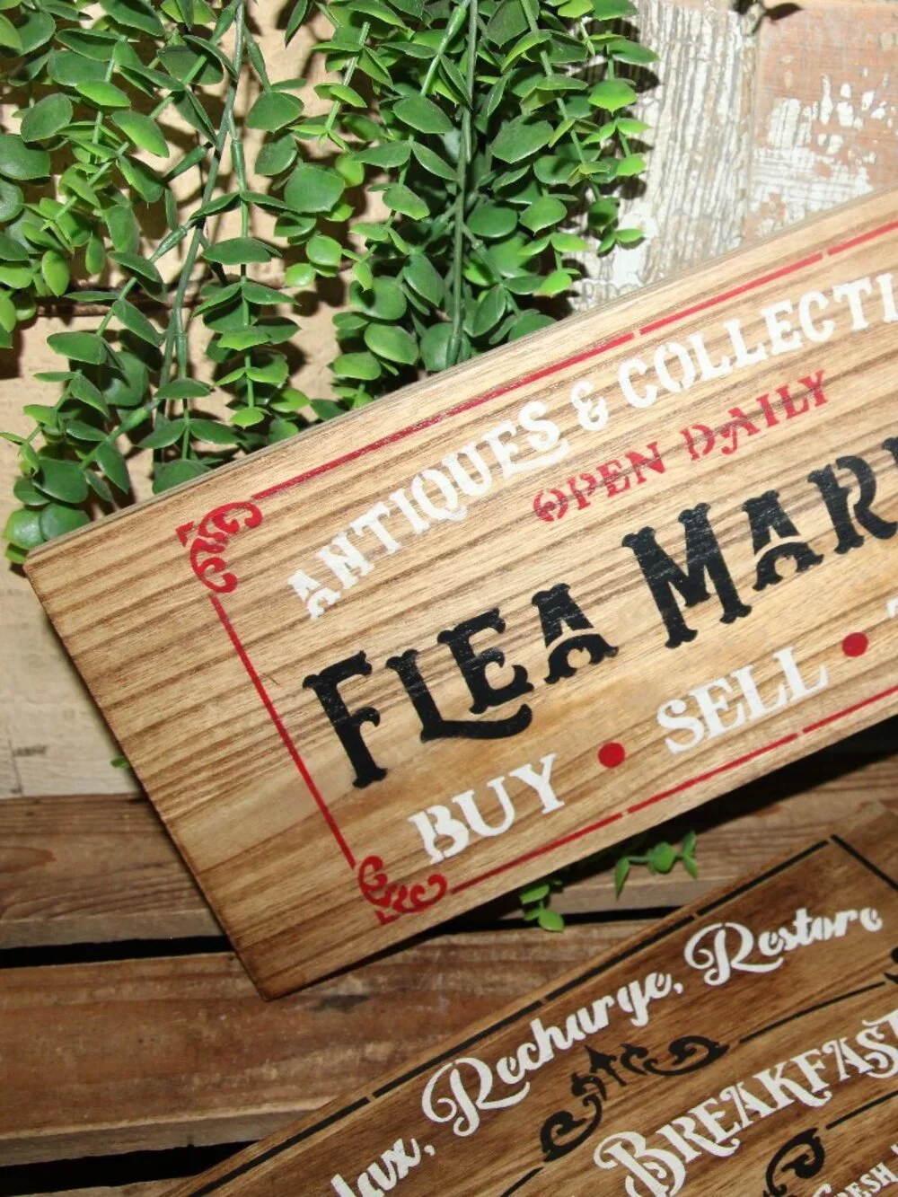 NEW French Country Farmhouse FLEA MARKET-BED & BREAKFAST Wall Decor Sign Bundle